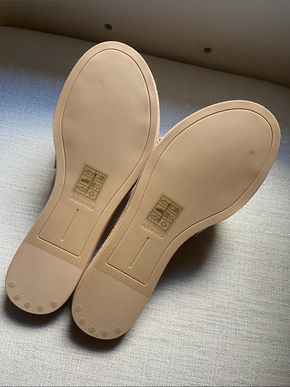Dolce Vita Tan Braided Chain-Detail Slide Sandals - Picture 4 of 6